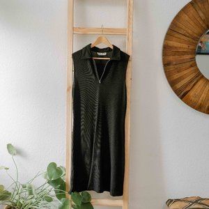 Ronnie Nicole Black Midi Short Sleeved Collar Collared Dress